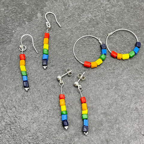Pride Earrings- Rainbow Flag