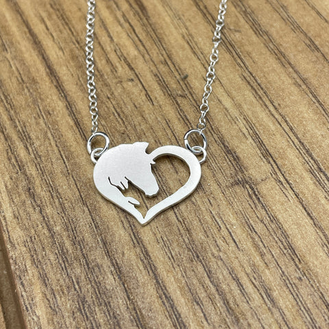 Horse Heart Necklace -Animal Jewellery