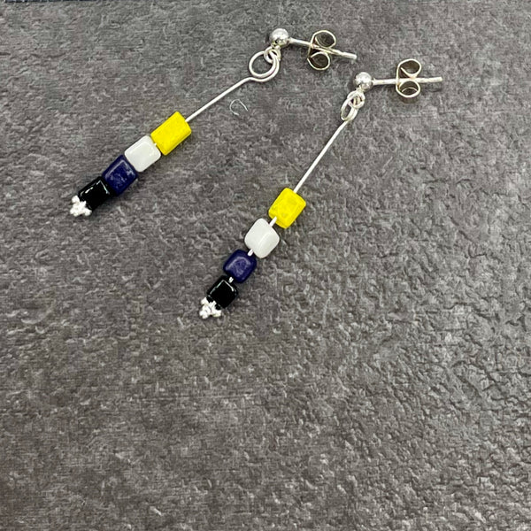 Pride Earrings- Nonbinary Flag