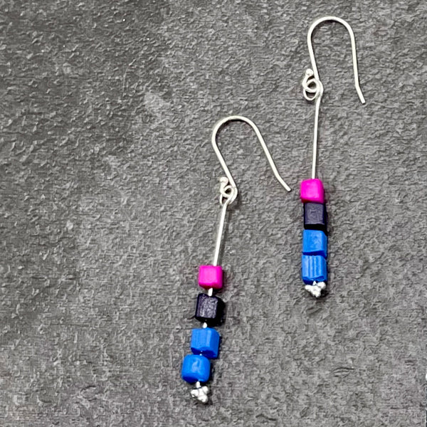 Pride Earrings- Bisexual Flag