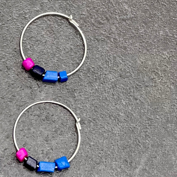 Pride Earrings- Bisexual Flag