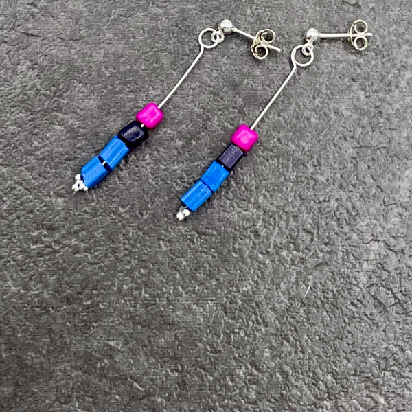 Pride Earrings- Bisexual Flag