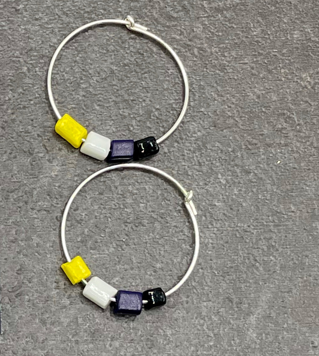 Pride Earrings- Nonbinary Flag