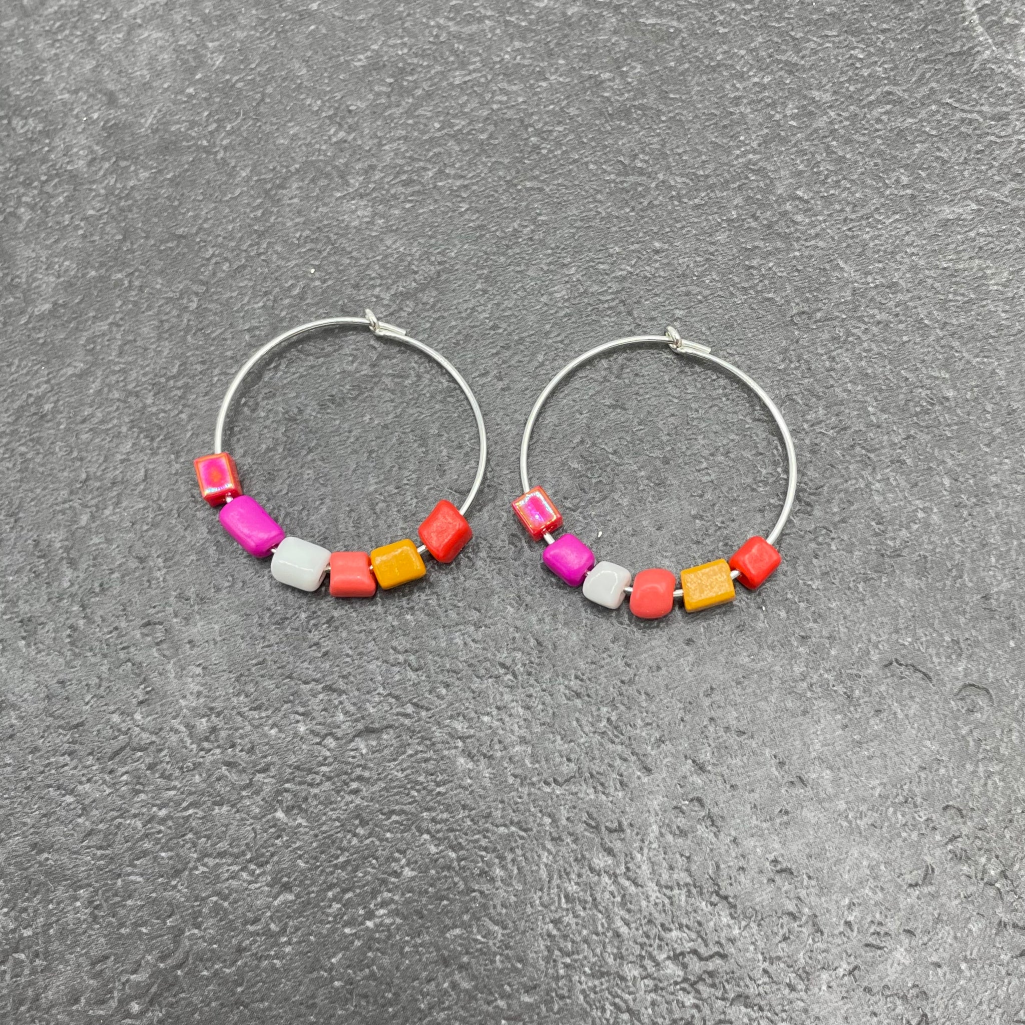 Pride Earrings- Lesbian Flag