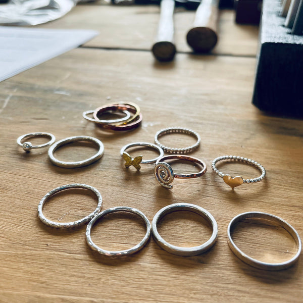 Silver Stacking Rings Workshop