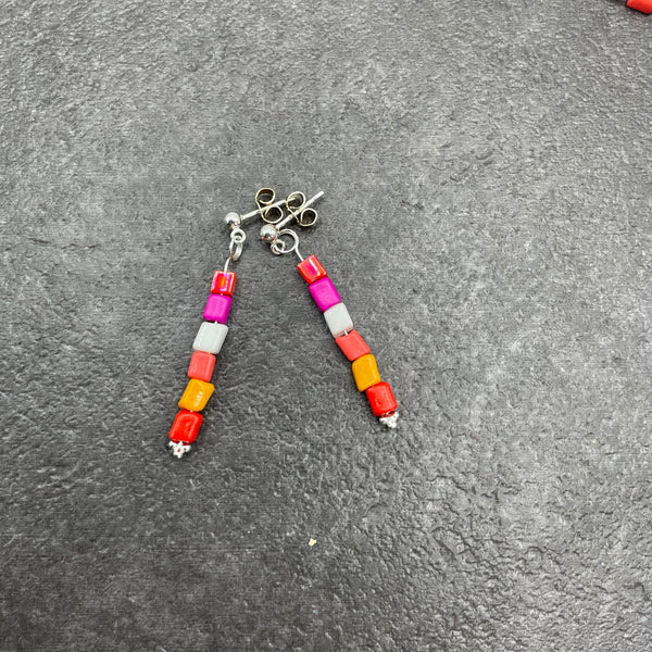 Pride Earrings- Lesbian Flag