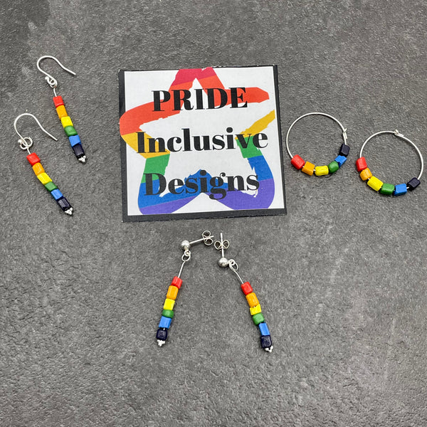 Pride Earrings- Rainbow Flag