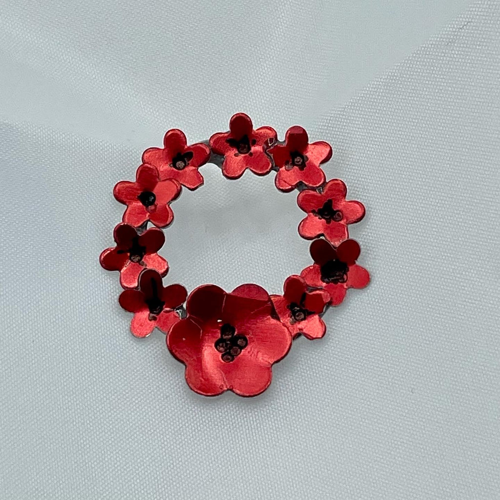 Poppy Wreath Pin Brooch for Royal British Legion – The Silver Spring